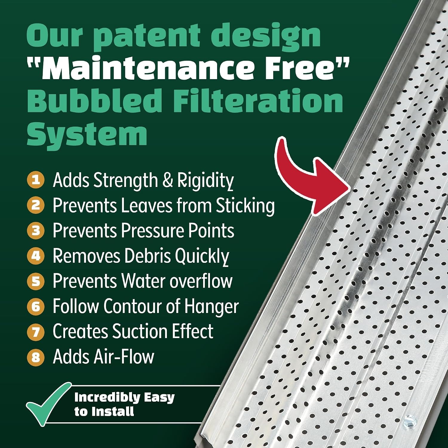 A-M Gutter Guard 5 Inch Aluminum Gutter Guard, 100 Foot Box: image 4