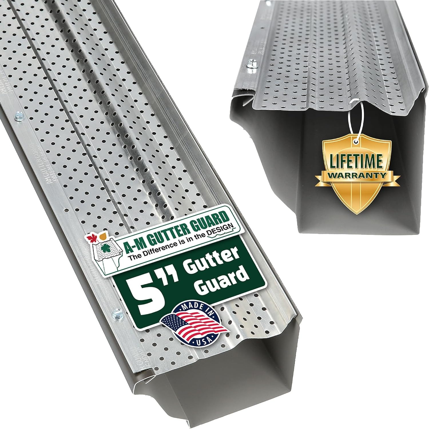 Aluminum Gutter Guard 5 Inch, 50 Foot Box