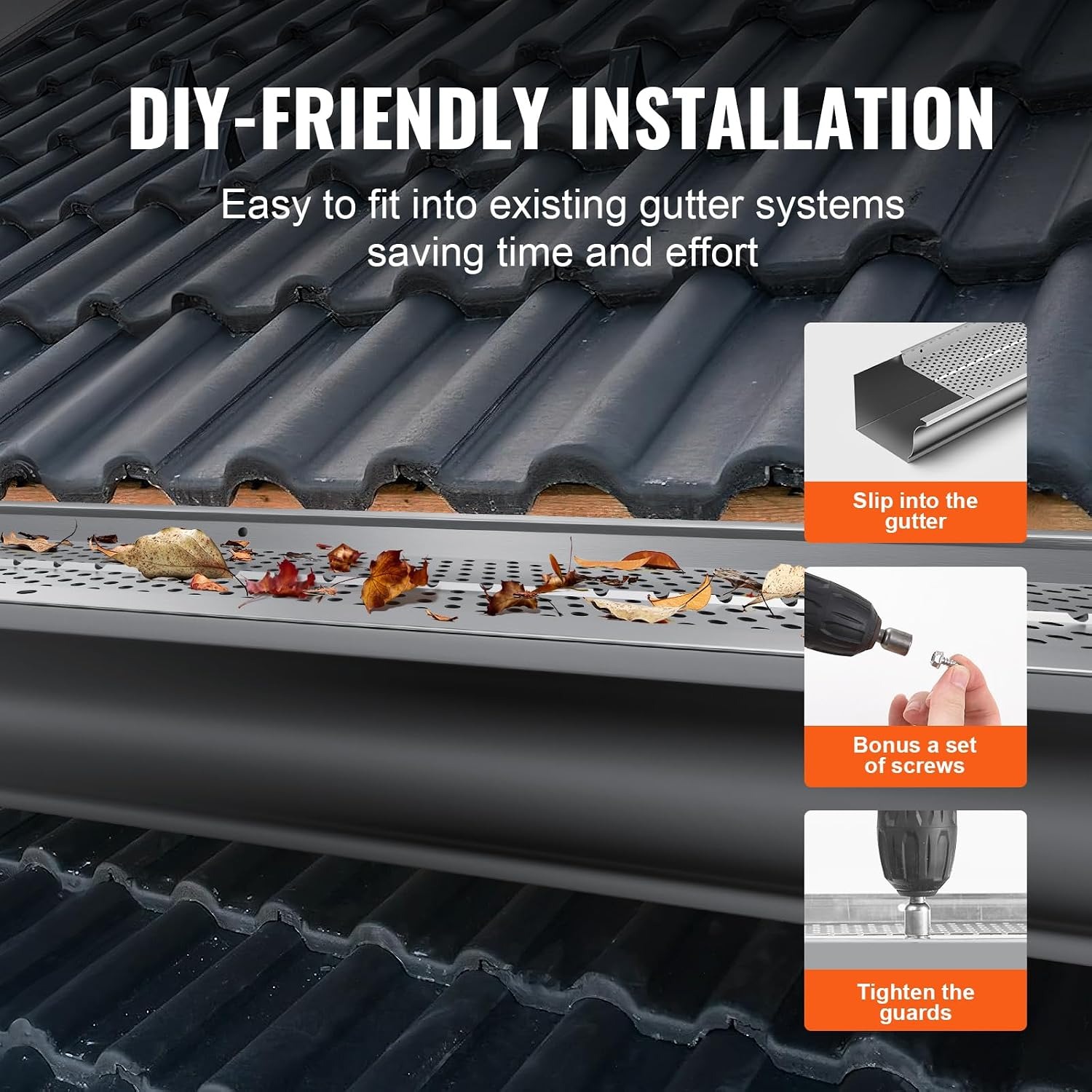 Aluminum Gutter Guard Panels 5 in x 52 ft (13-Pack): image 6