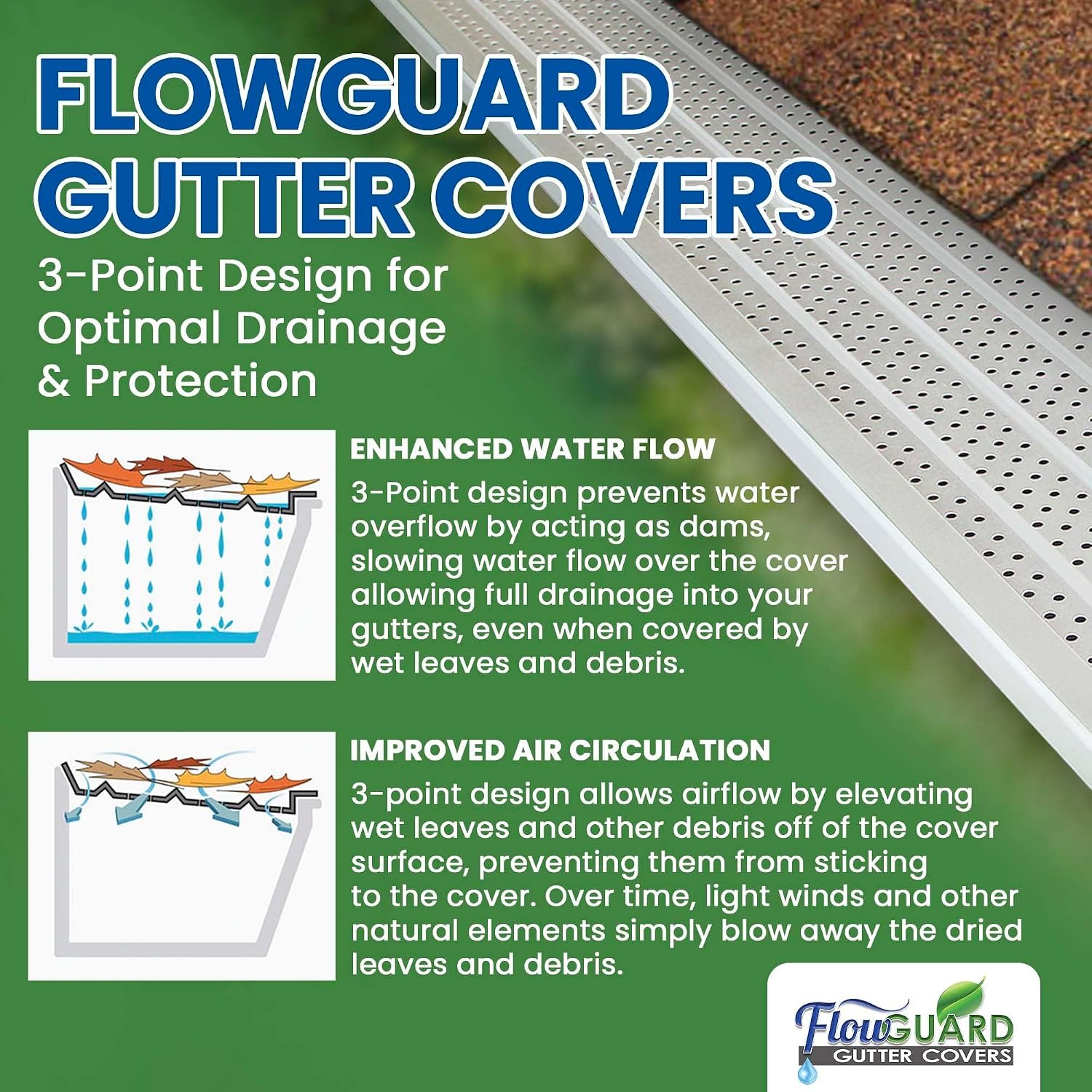 FlexxPoint American Made 5 Inch Aluminum Gutter Guard Kit, 102 ft: image 3