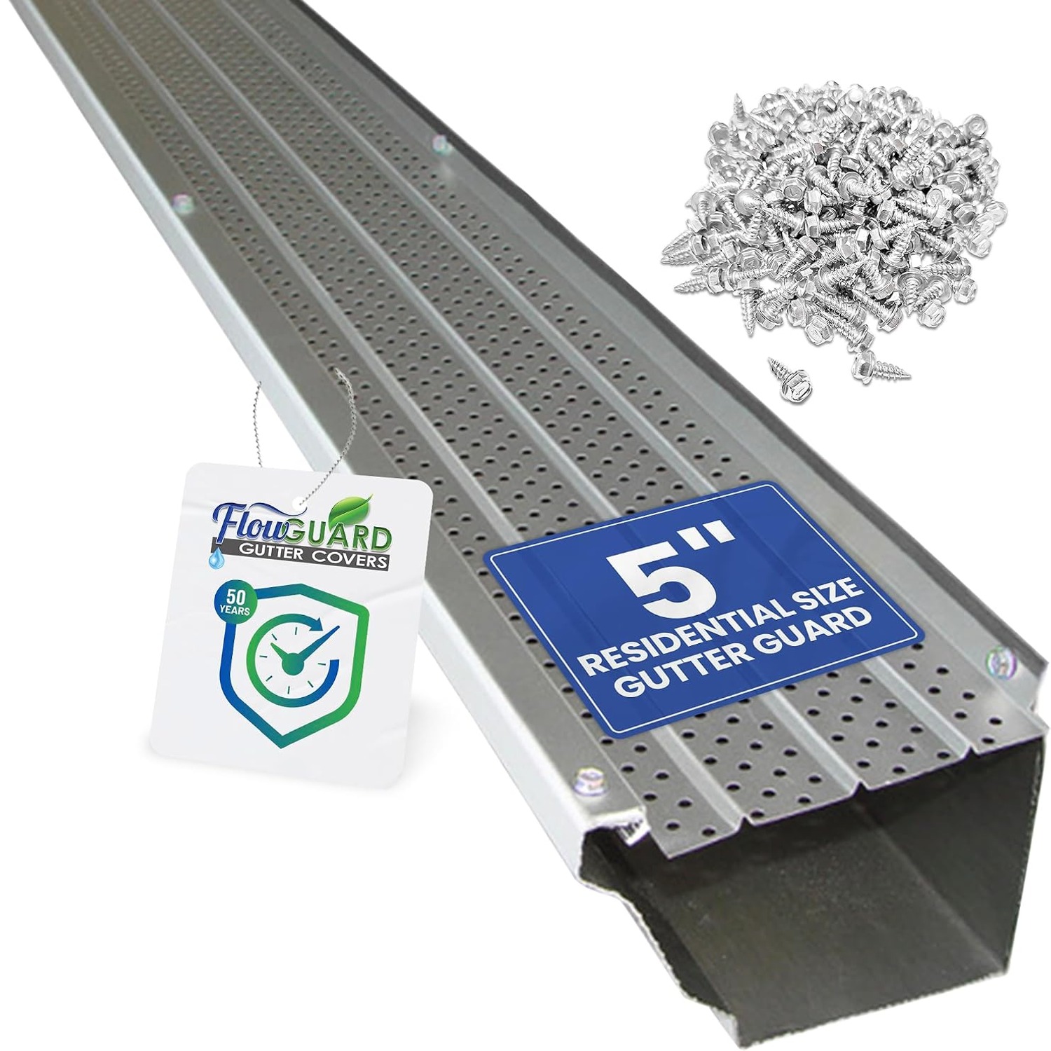 FlexxPoint American Made 5 Inch Aluminum Gutter Guard Kit, 102 ft: image 7