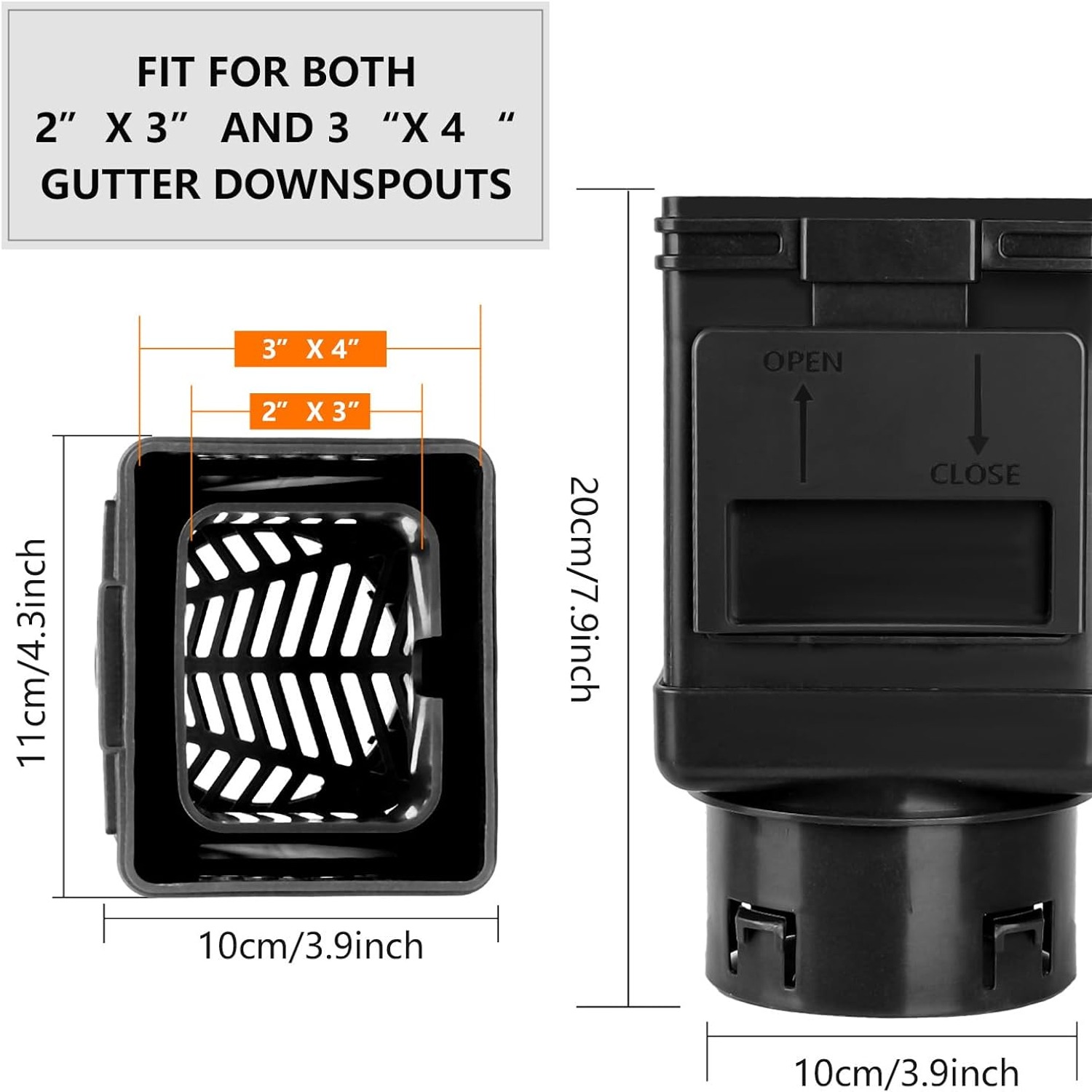Downspout Leaf Filter Black 2 Pack: image 2