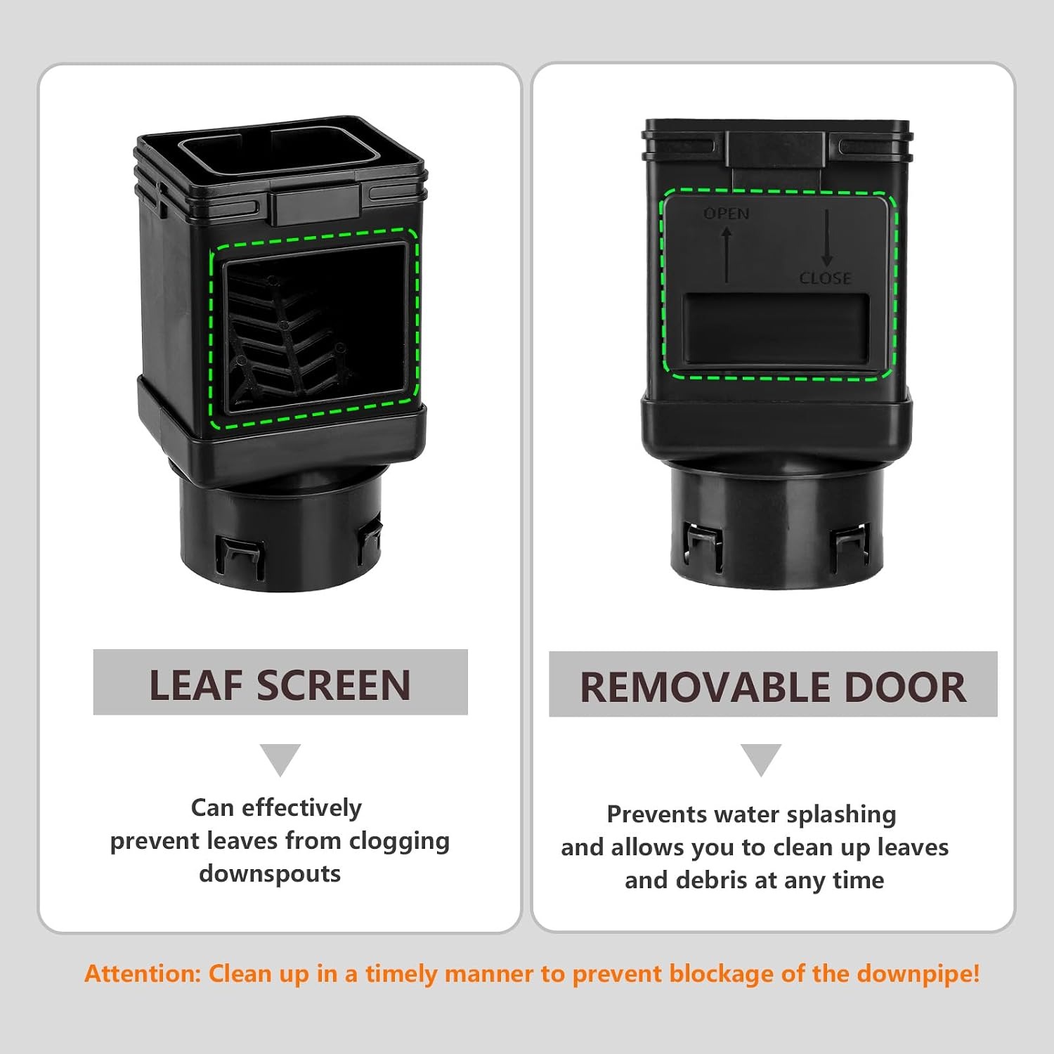 Downspout Leaf Filter Black 2 Pack: image 3