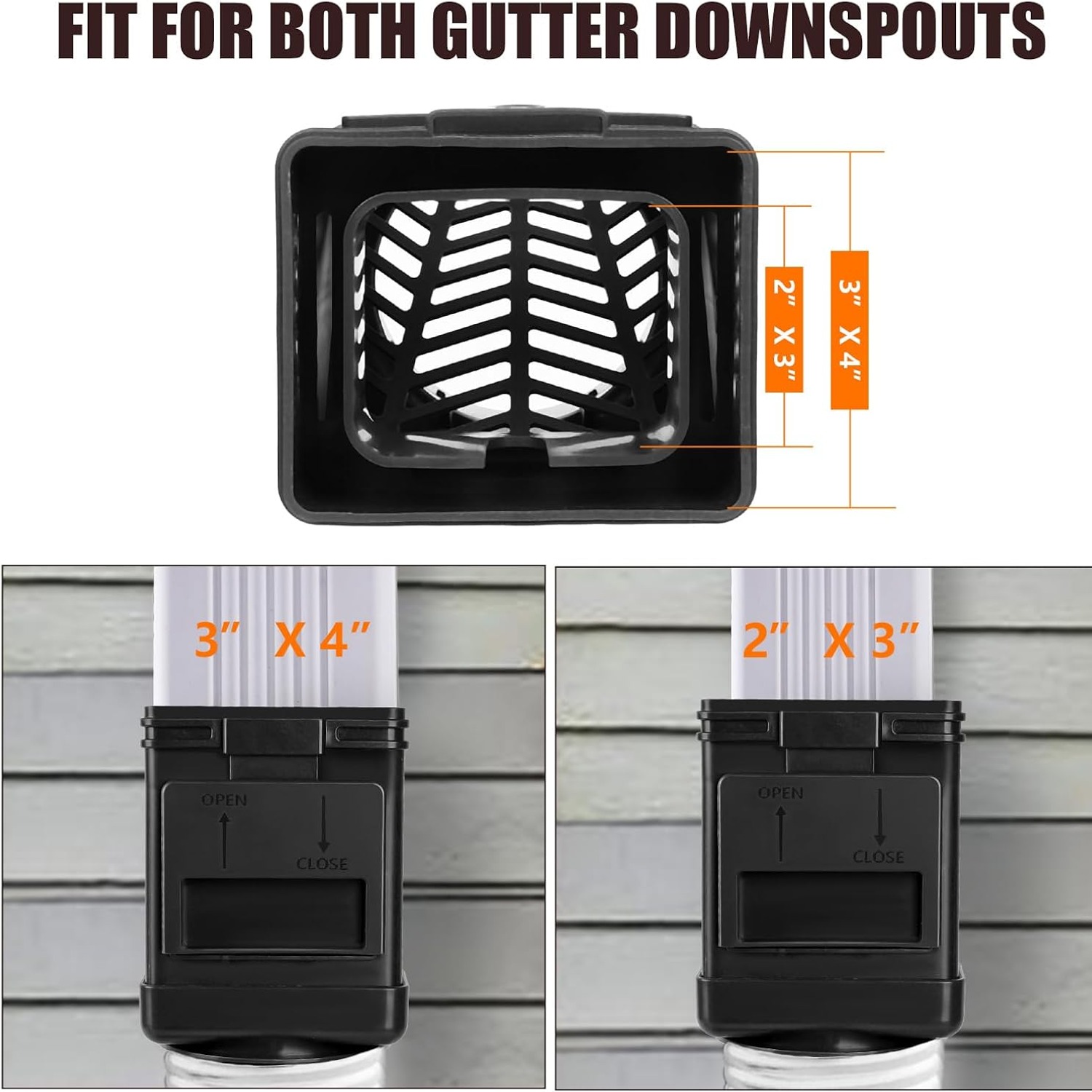 Downspout Leaf Filter Black 2 Pack: image 6