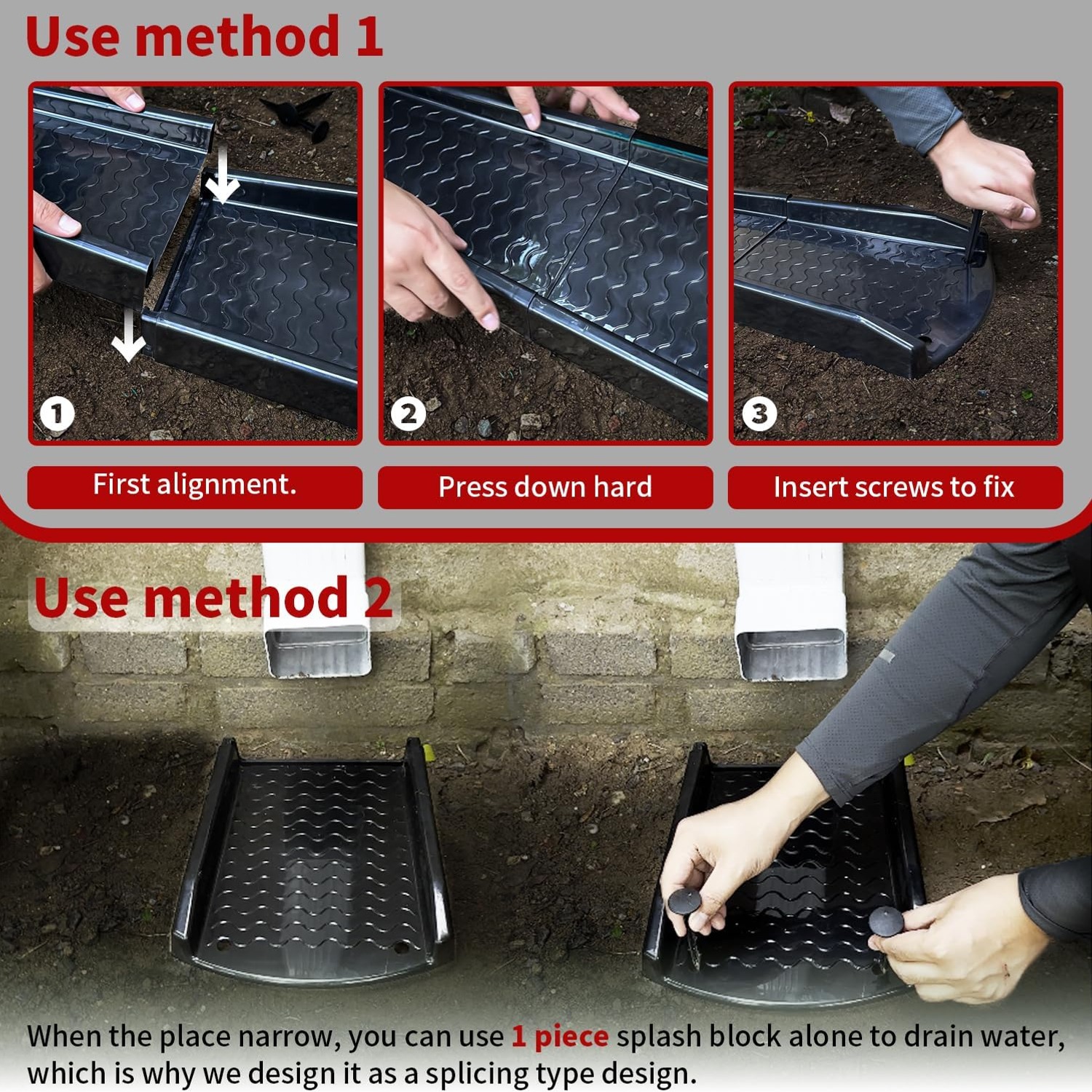24 Inch Downspout Splash Block, 2 Pack: image 3