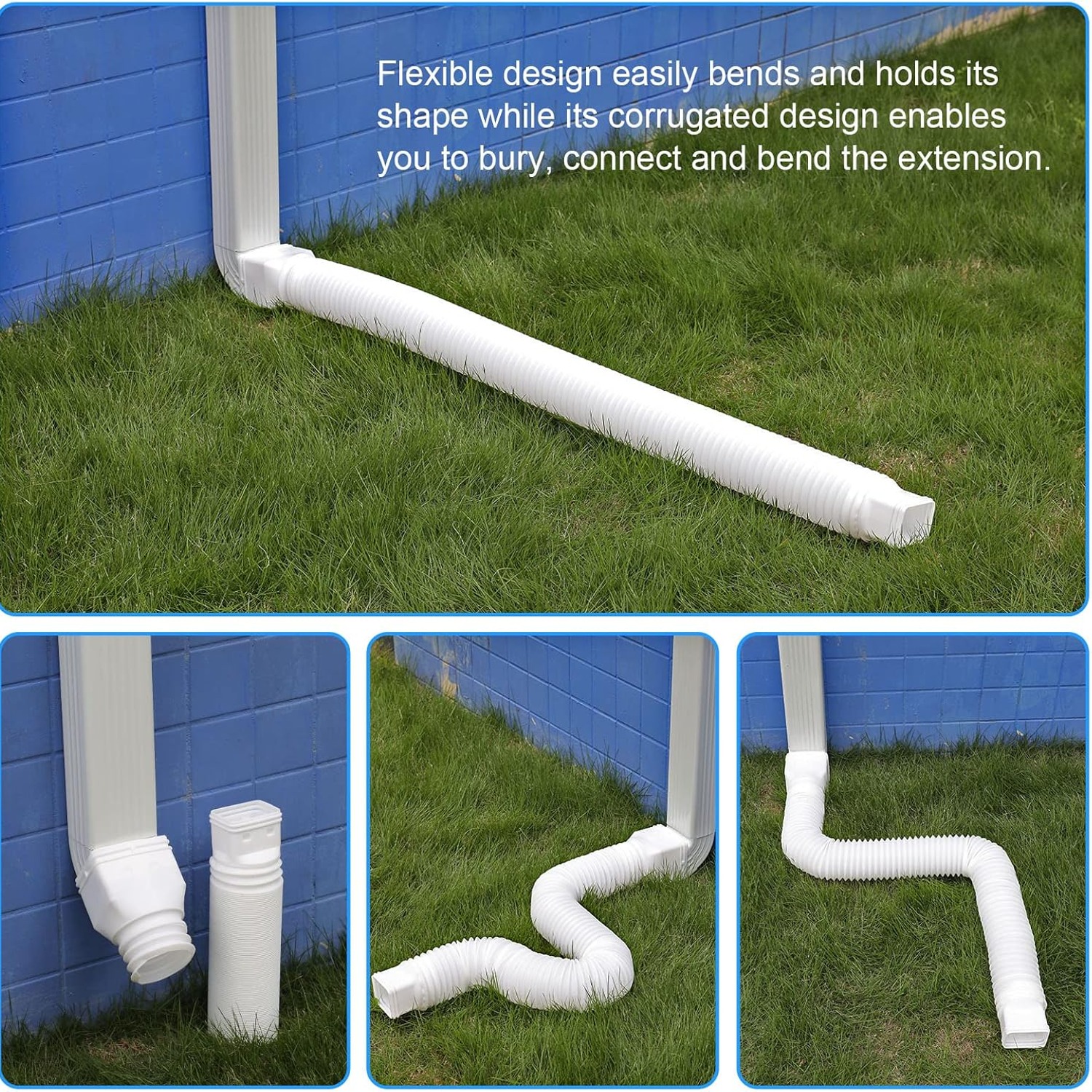 Flexible Downspout Extension, White, 2 Pack: image 4