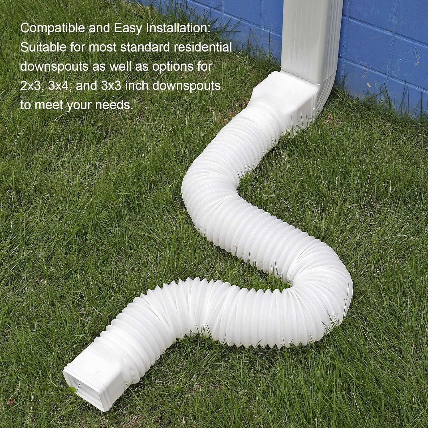 Flexible Downspout Extension, White, 2 Pack: image 5