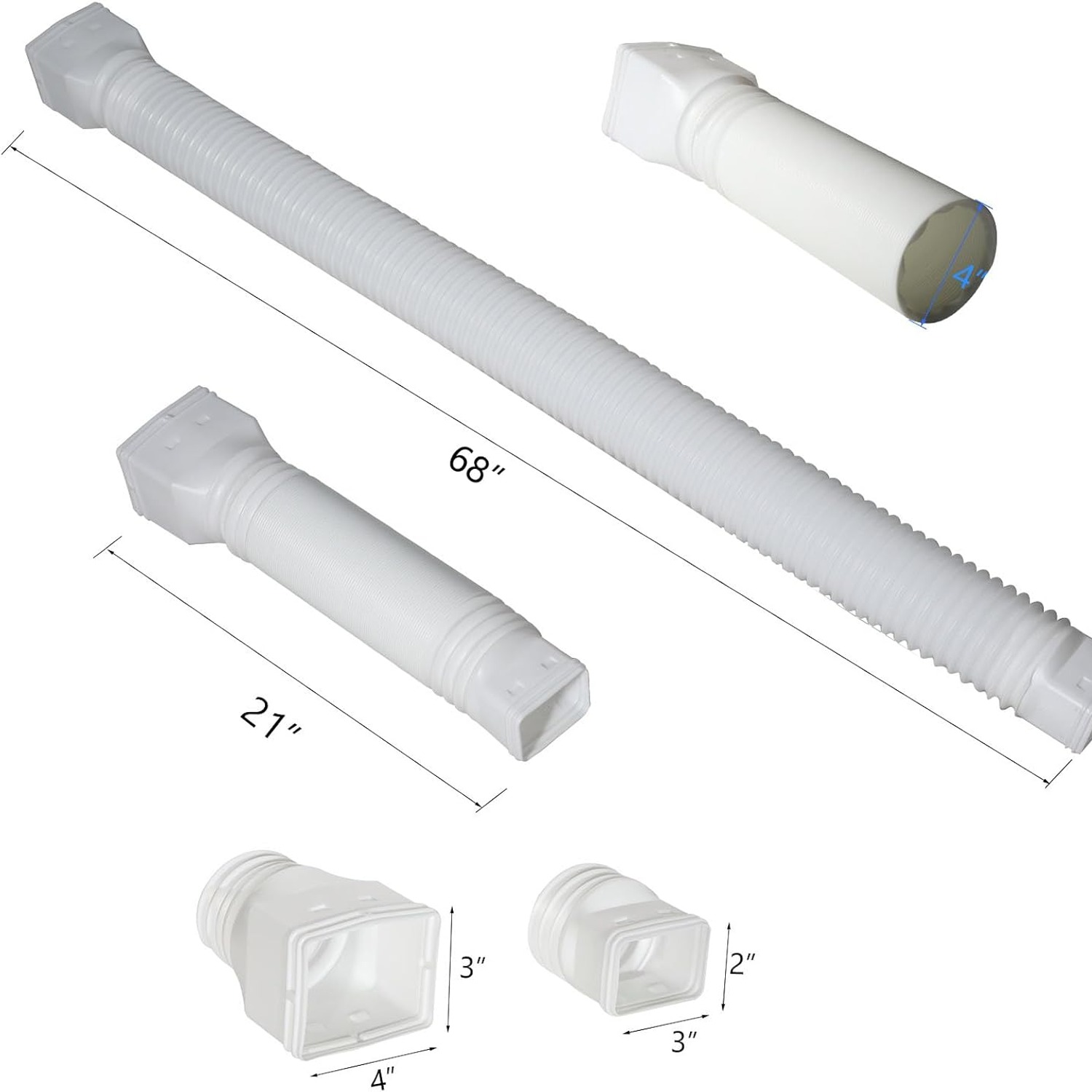 Flexible Downspout Extension, White, 2 Pack: image 6