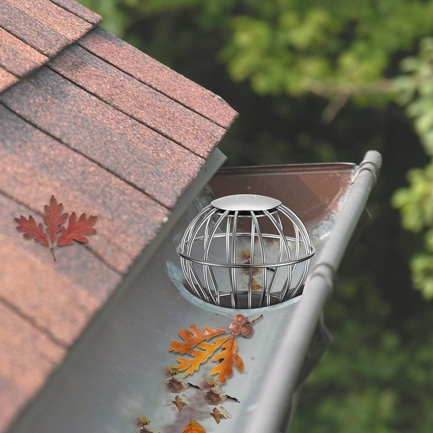 Stainless Steel Round Downspout Strainer, 2 Inch (4 Pack): image 3