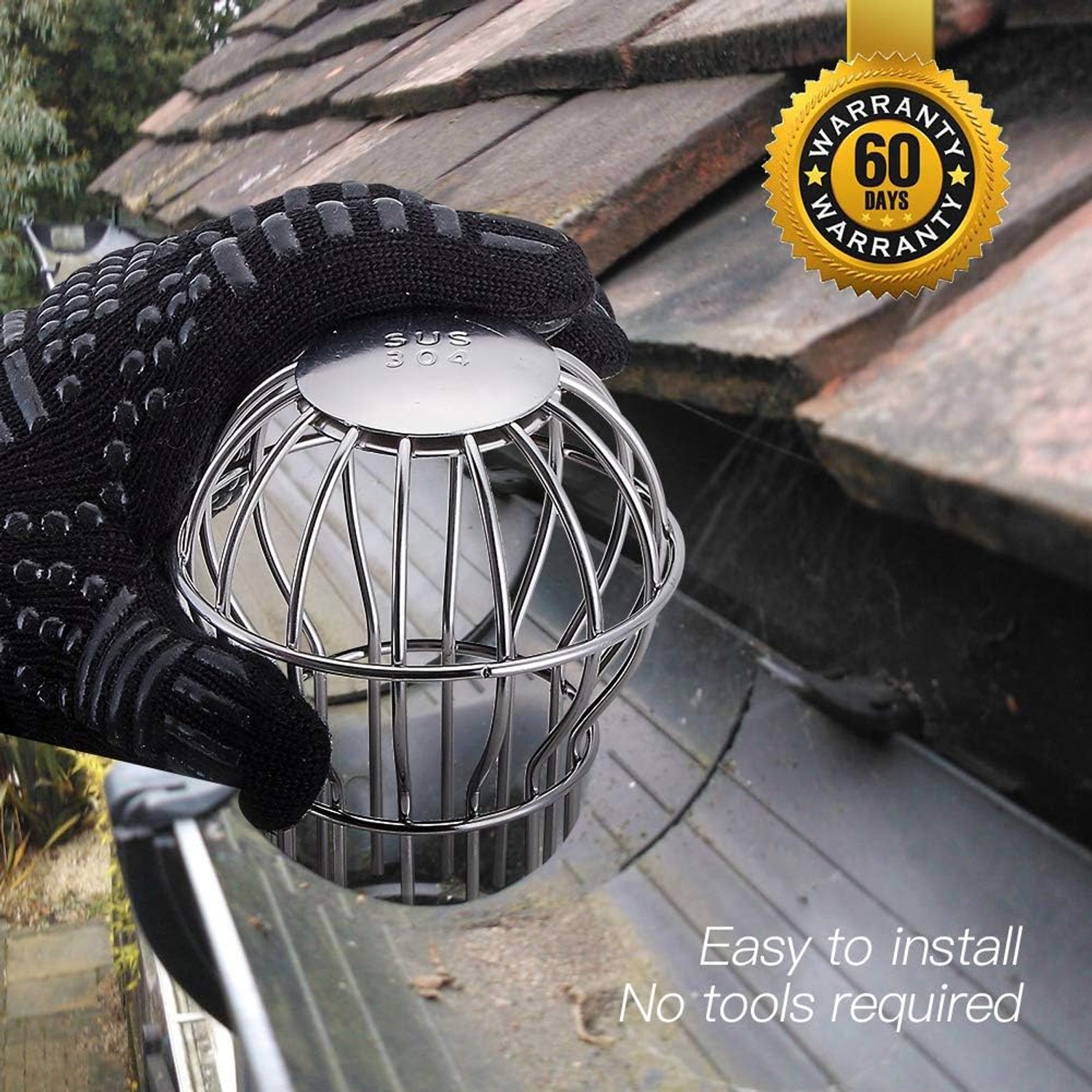 Stainless Steel Downspout Strainer 3 Inch (4 Pack): image 6