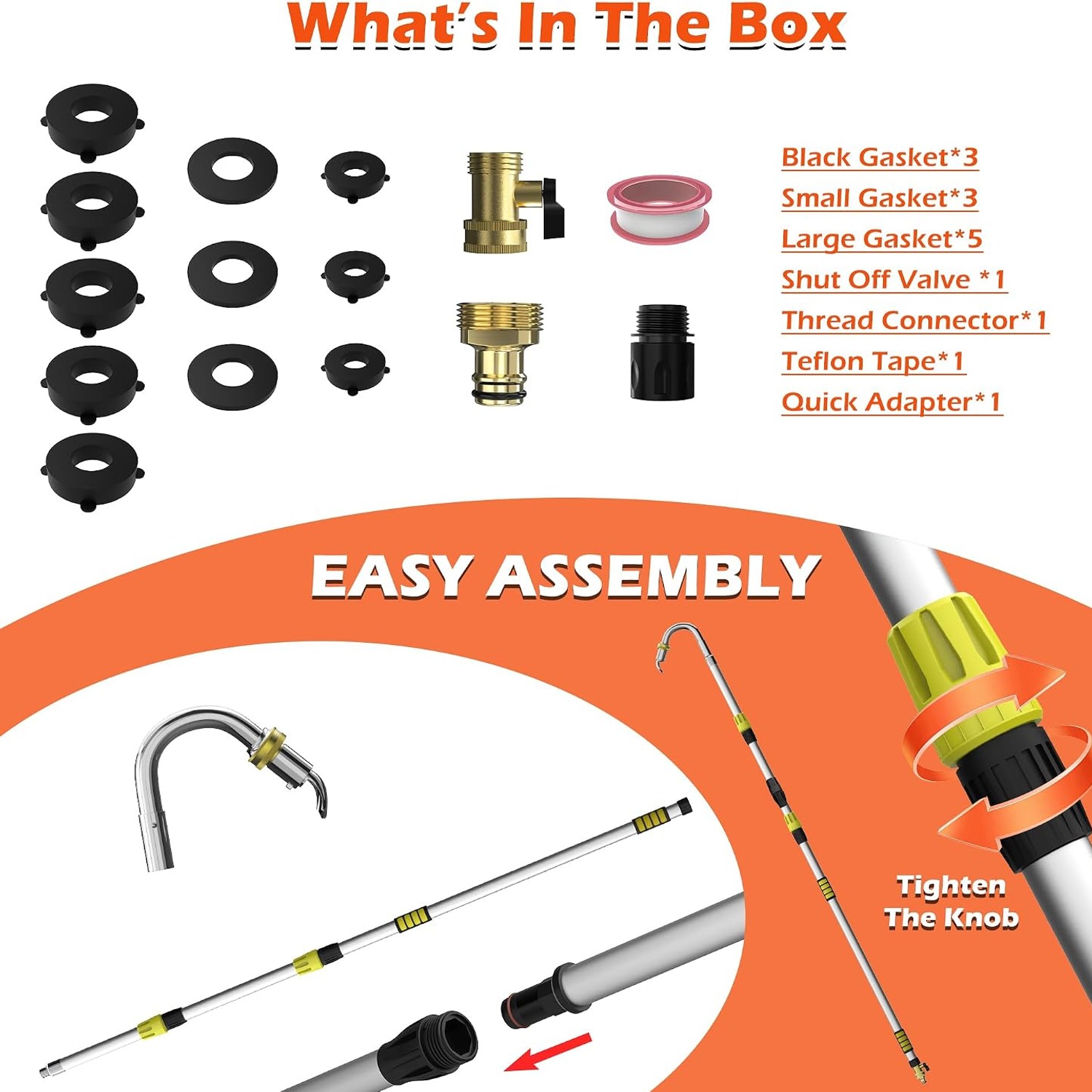 Gutter Cleaning Tool with Telescopic Pole, 24 ft Reach: image 6