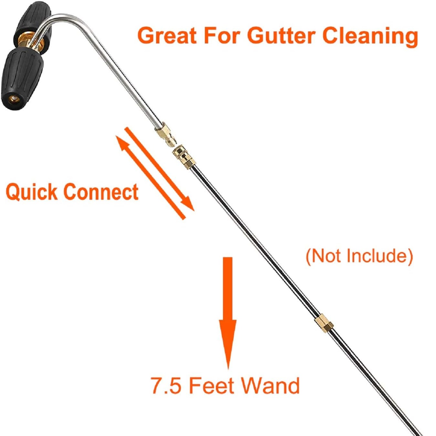 Pressure Washer Gutter Cleaner Attachment with Twin Turbo Nozzles: image 2