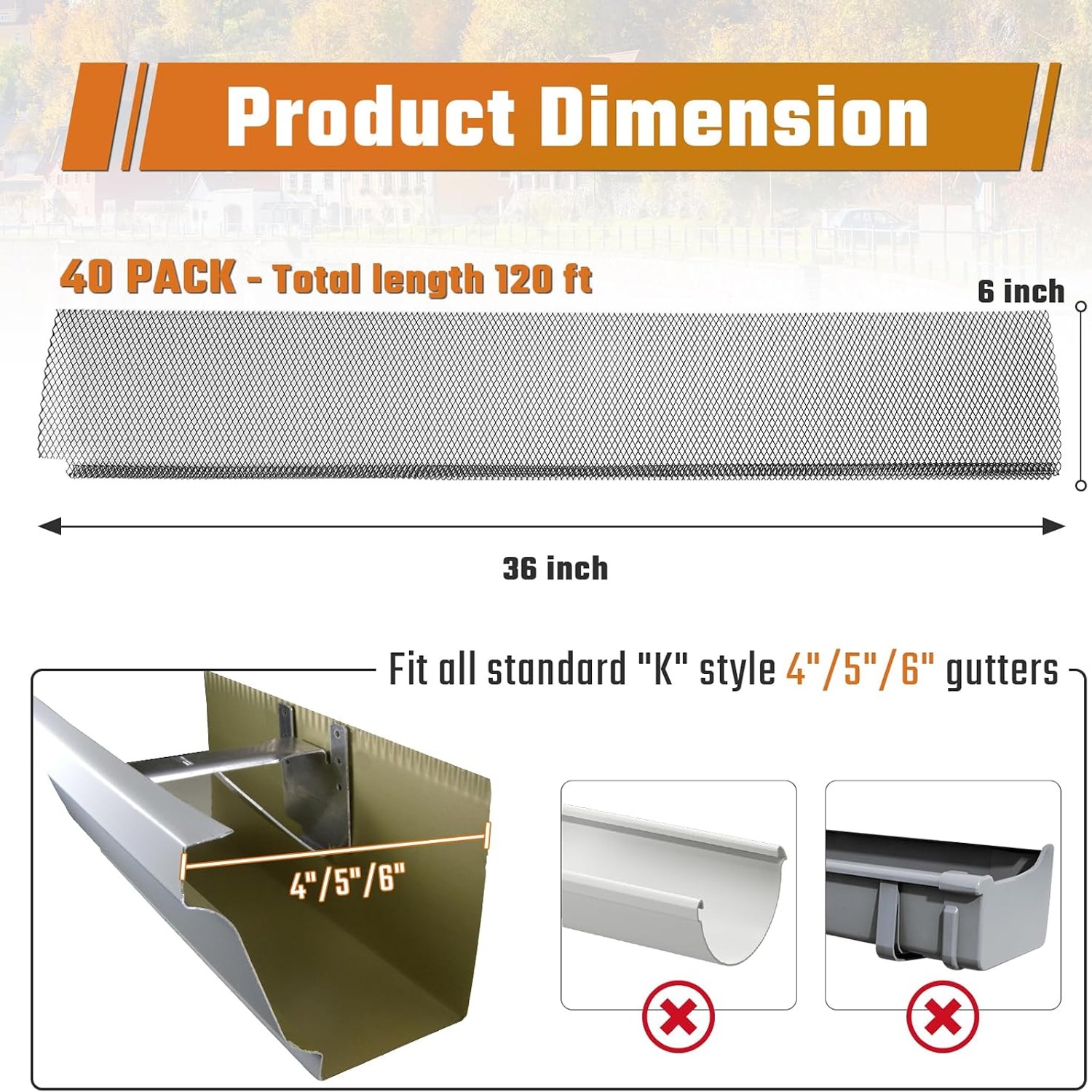 Lock-In Steel Micro Mesh Gutter Guard 6 Inch 120 ft: image 4
