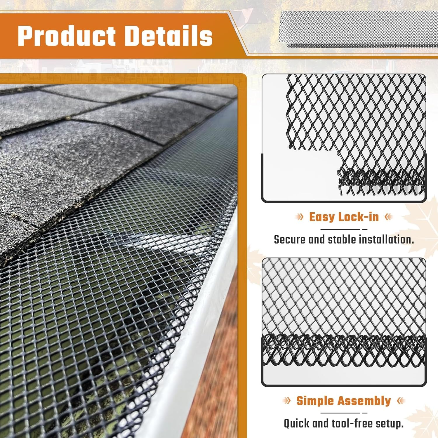 Lock-In Steel Micro Mesh Gutter Guard 6 Inch 120 ft: image 6