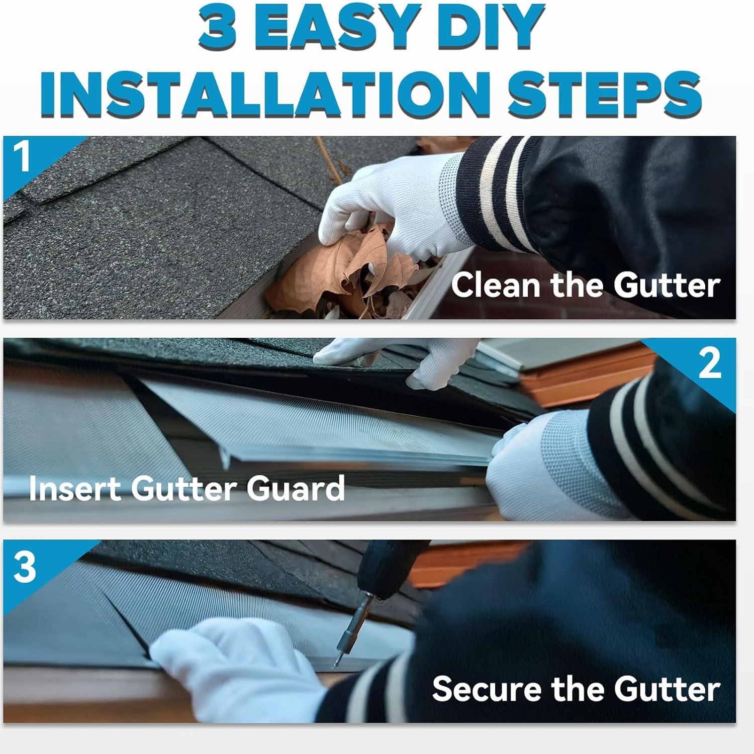 Micro Mesh Gutter Guard Kit, 5 Inch, 48 ft Coverage: image 6