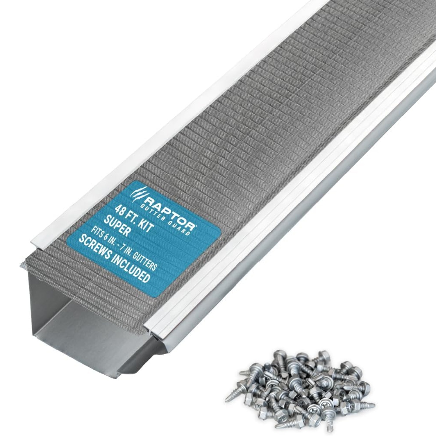 Stainless Steel Micro-Mesh Gutter Guard for 6 Inch Gutters, 48 ft Kit